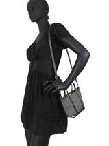 Cross Body Tas Baby Cabas Pailletten Vanessa bruno Grijs cabas 1V40410-vue-porte